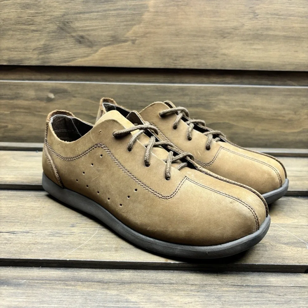 CROCS Shoes Suede‎ Oxford Lace Up Tan Casual Walking Mens Sz 7